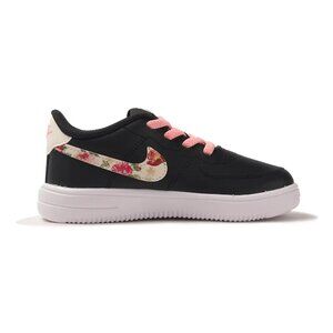 Nike Girl's Black Pink Force‎ 1 Floral Lace Up Casual Athletic Sneaker Size 2Y
